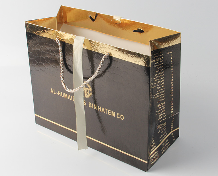 高端圣誕手提袋 高檔金色圣誕手提袋